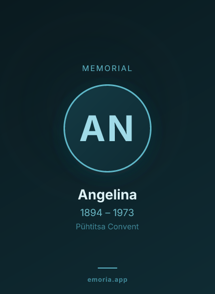Memorial portrait of Angelina