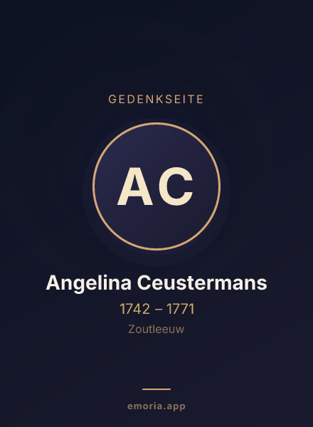 Gedenkportrait von Angelina Ceustermans