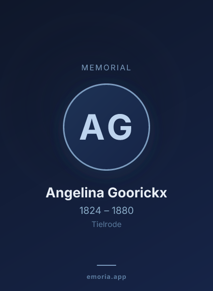 Memorial portrait of Angelina Goorickx