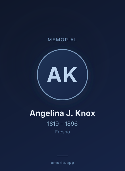 Memorial portrait of Angelina J. Knox