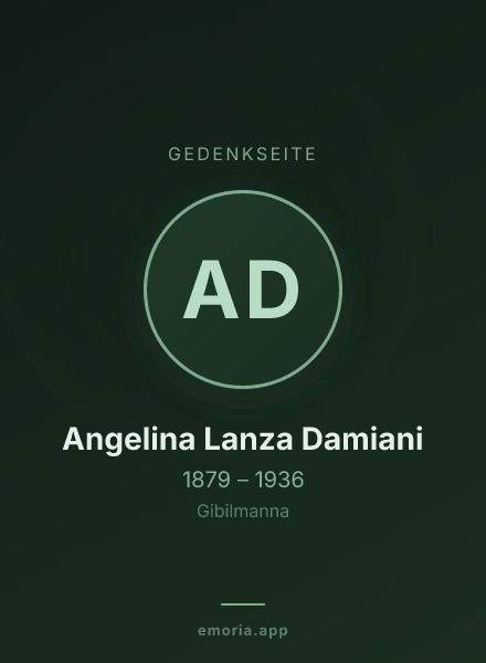 Gedenkportrait von Angelina Lanza Damiani