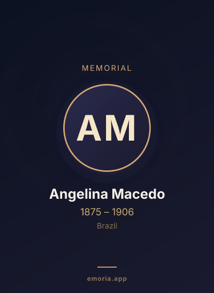 Memorial portrait of Angelina Macedo