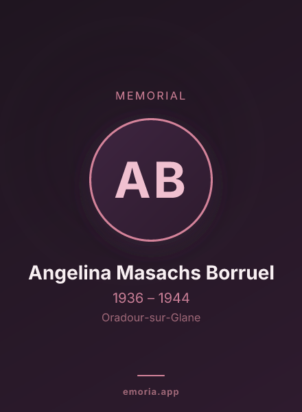 Memorial portrait of Angelina Masachs Borruel