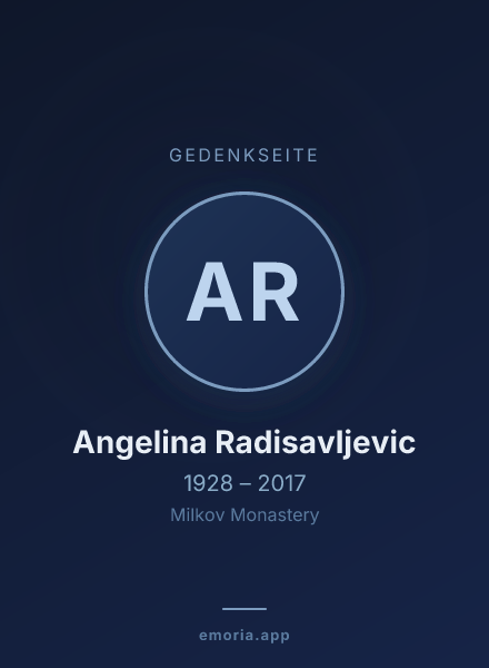 Gedenkportrait von Angelina Radisavljevic