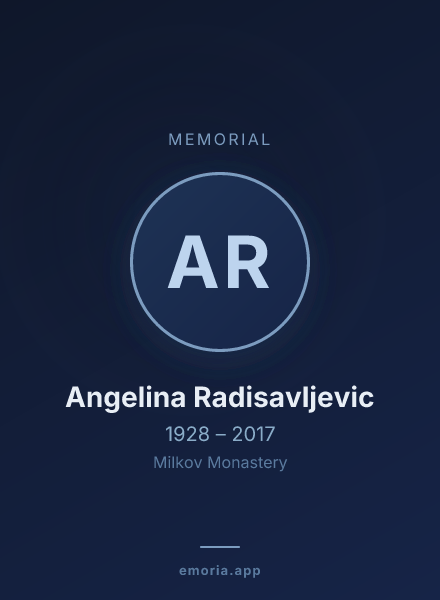 Memorial portrait of Angelina Radisavljevic