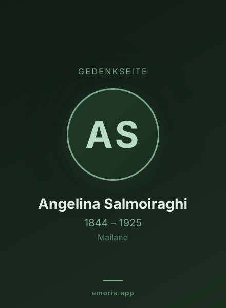 Gedenkportrait von Angelina Salmoiraghi