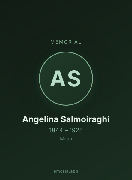 Memorial portrait of Angelina Salmoiraghi