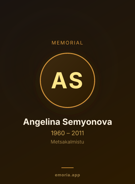 Memorial portrait of Angelina Semyonova