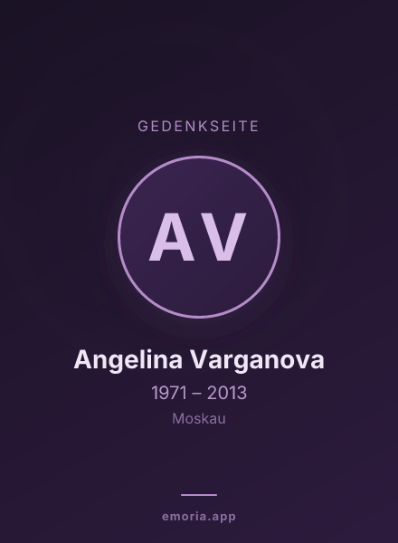 Gedenkportrait von Angelina Varganova