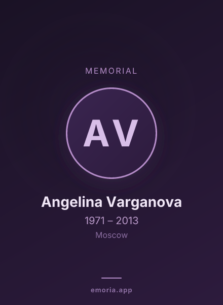 Memorial portrait of Angelina Varganova