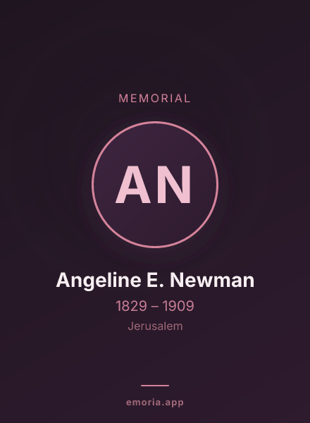 Memorial portrait of Angeline E. Newman