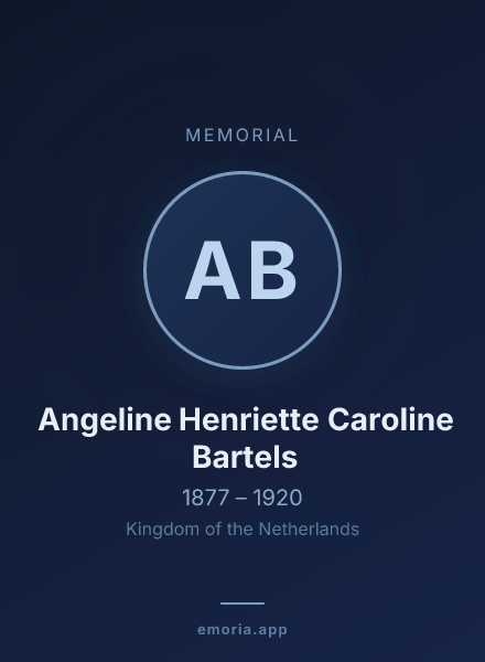 Memorial portrait of Angeline Henriette Caroline Bartels