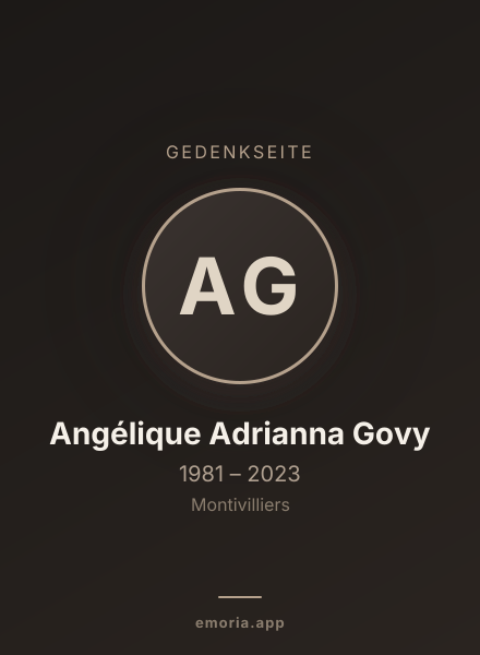 Gedenkportrait von Angélique Adrianna Govy