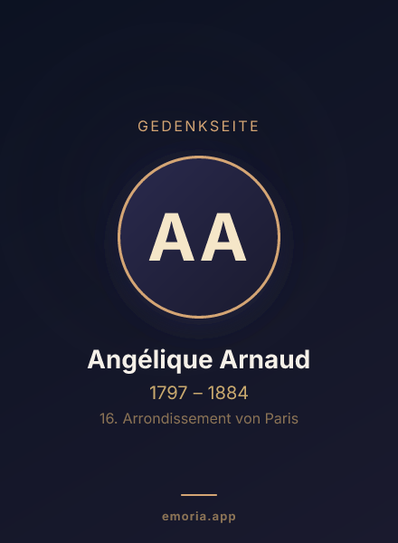Gedenkportrait von Angélique Arnaud