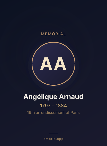 Memorial portrait of Angélique Arnaud