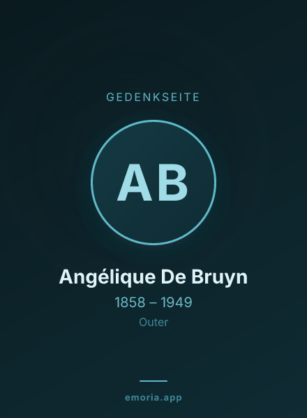 Gedenkportrait von Angélique De Bruyn