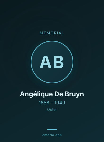 Memorial portrait of Angélique De Bruyn