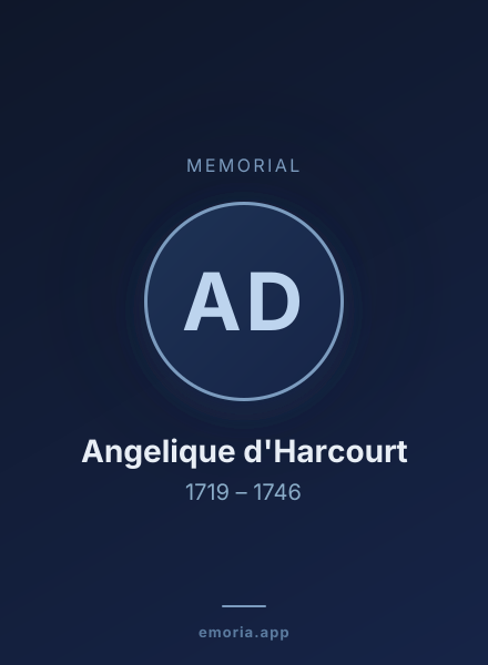Memorial portrait of Angelique d'Harcourt