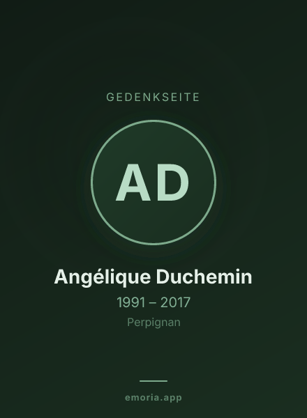 Gedenkportrait von Angélique Duchemin