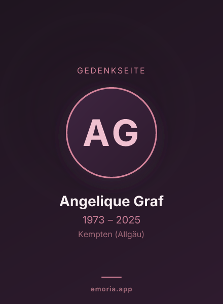 Gedenkportrait von Angelique Graf