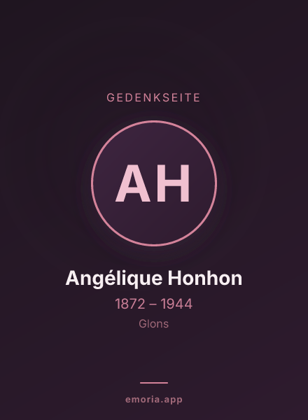 Gedenkportrait von Angélique Honhon