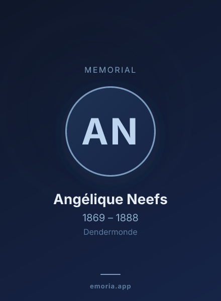 Memorial portrait of Angélique Neefs