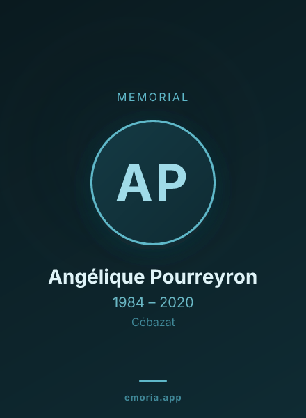 Memorial portrait of Angélique Pourreyron