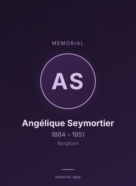 Memorial portrait of Angélique Seymortier