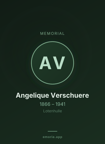Memorial portrait of Angelique Verschuere