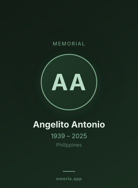 Memorial portrait of Angelito Antonio