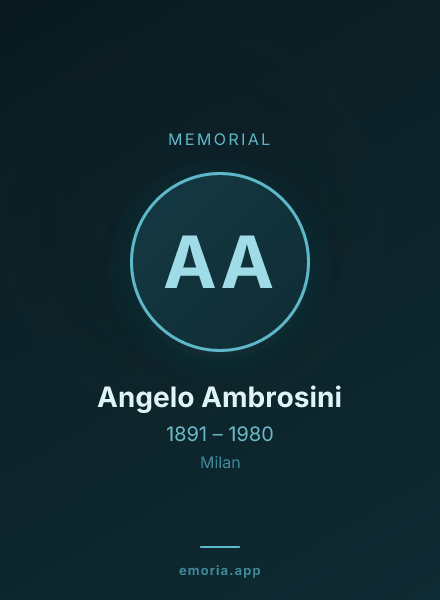 Memorial portrait of Angelo Ambrosini
