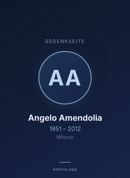 Gedenkportrait von Angelo Amendolia