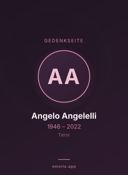 Gedenkportrait von Angelo Angelelli