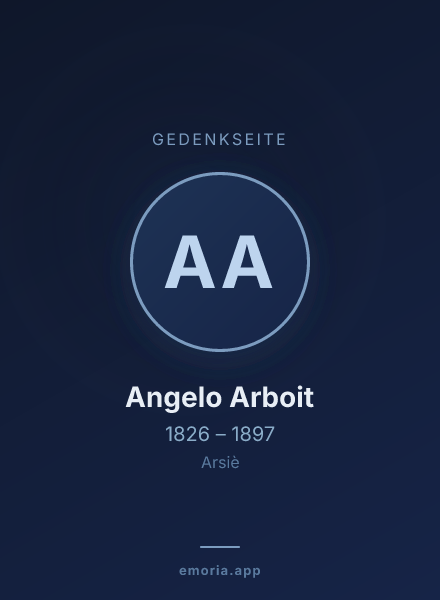 Gedenkportrait von Angelo Arboit