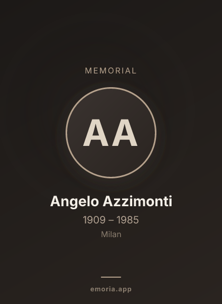 Memorial portrait of Angelo Azzimonti