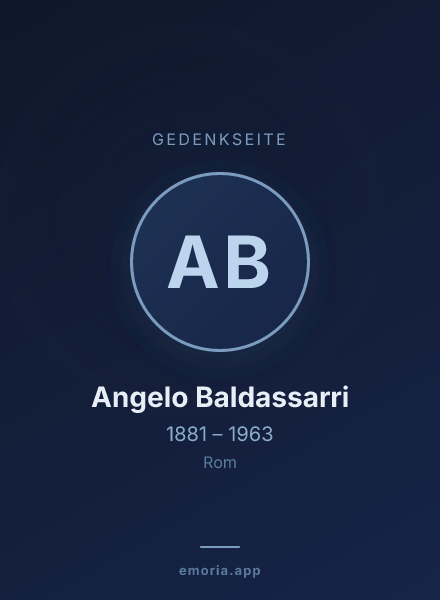 Gedenkportrait von Angelo Baldassarri