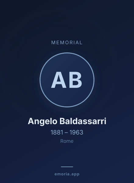 Memorial portrait of Angelo Baldassarri