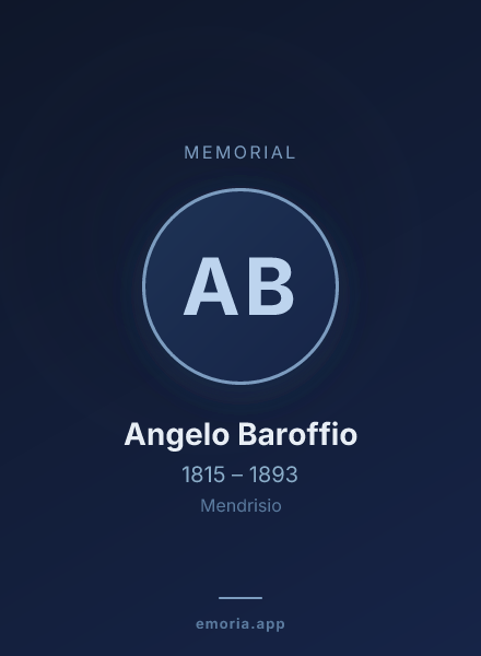 Memorial portrait of Angelo Baroffio