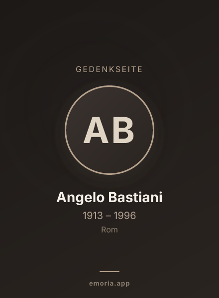 Gedenkportrait von Angelo Bastiani