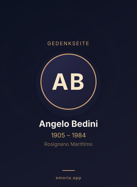 Gedenkportrait von Angelo Bedini