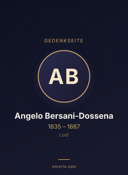 Gedenkportrait von Angelo Bersani-Dossena