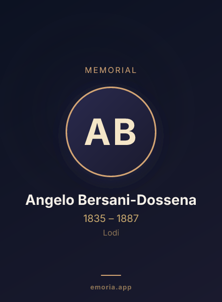 Memorial portrait of Angelo Bersani-Dossena