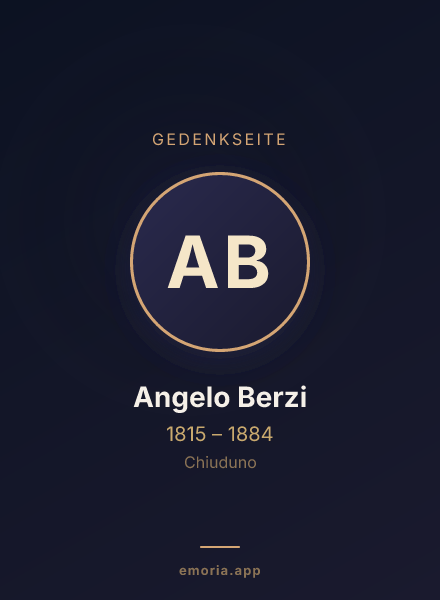 Gedenkportrait von Angelo Berzi