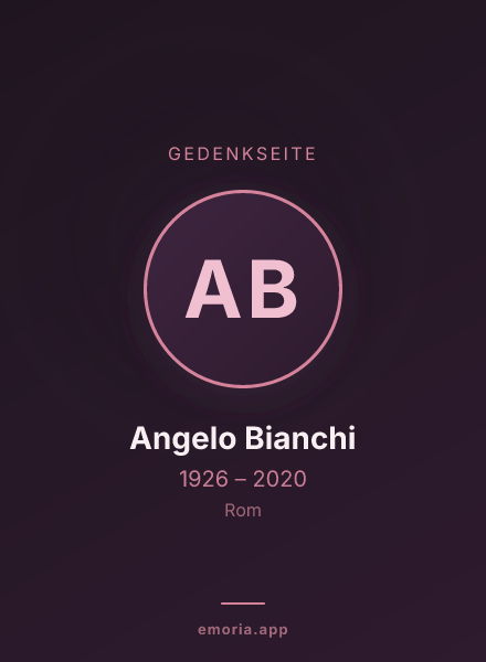 Gedenkportrait von Angelo Bianchi