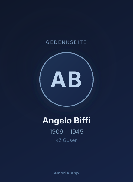 Gedenkportrait von Angelo Biffi