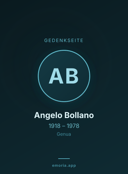 Gedenkportrait von Angelo Bollano