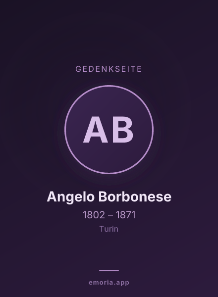 Gedenkportrait von Angelo Borbonese