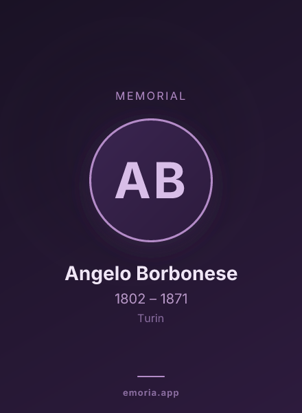 Memorial portrait of Angelo Borbonese