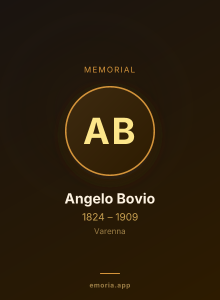 Memorial portrait of Angelo Bovio