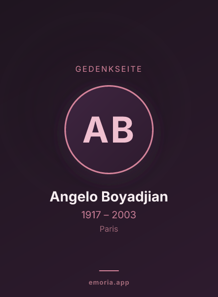 Gedenkportrait von Angelo Boyadjian